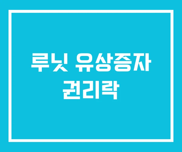루닛 유상증자 권리락 루닛 유상증자 권리락