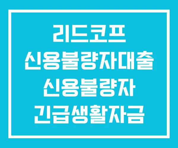 리드코프 신용불량자대출 신용불량자 긴급생활자금 대출 리드코프 신용불량자대출 신용불량자 긴급생활자금 대출