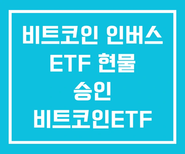 비트코인 인버스 ETF 현물 승인 비트코인ETF FLOW 비트코인 인버스 ETF 현물 승인 비트코인ETF FLOW