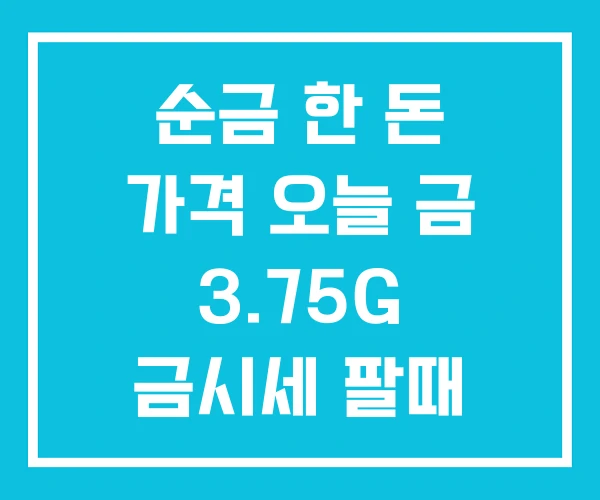 순금 한 돈 가격 오늘 금 3.75G 금시세 팔때 순금 한 돈 가격 오늘 금 3.75G 금시세 팔때
