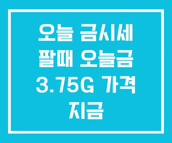 오늘 금시세 팔때 오늘금 3.75G 가격 지금 오늘 금시세 팔때 오늘금 3.75G 가격 지금
