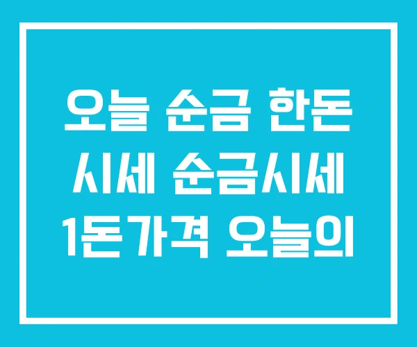 오늘 순금 한돈 시세 순금시세 1돈가격 오늘의 오늘 순금 한돈 시세 순금시세 1돈가격 오늘의