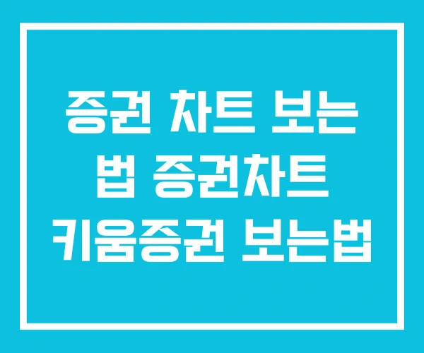 증권 차트 보는 법 증권차트 키움증권 보는법 증권 차트 보는 법 증권차트 키움증권 보는법